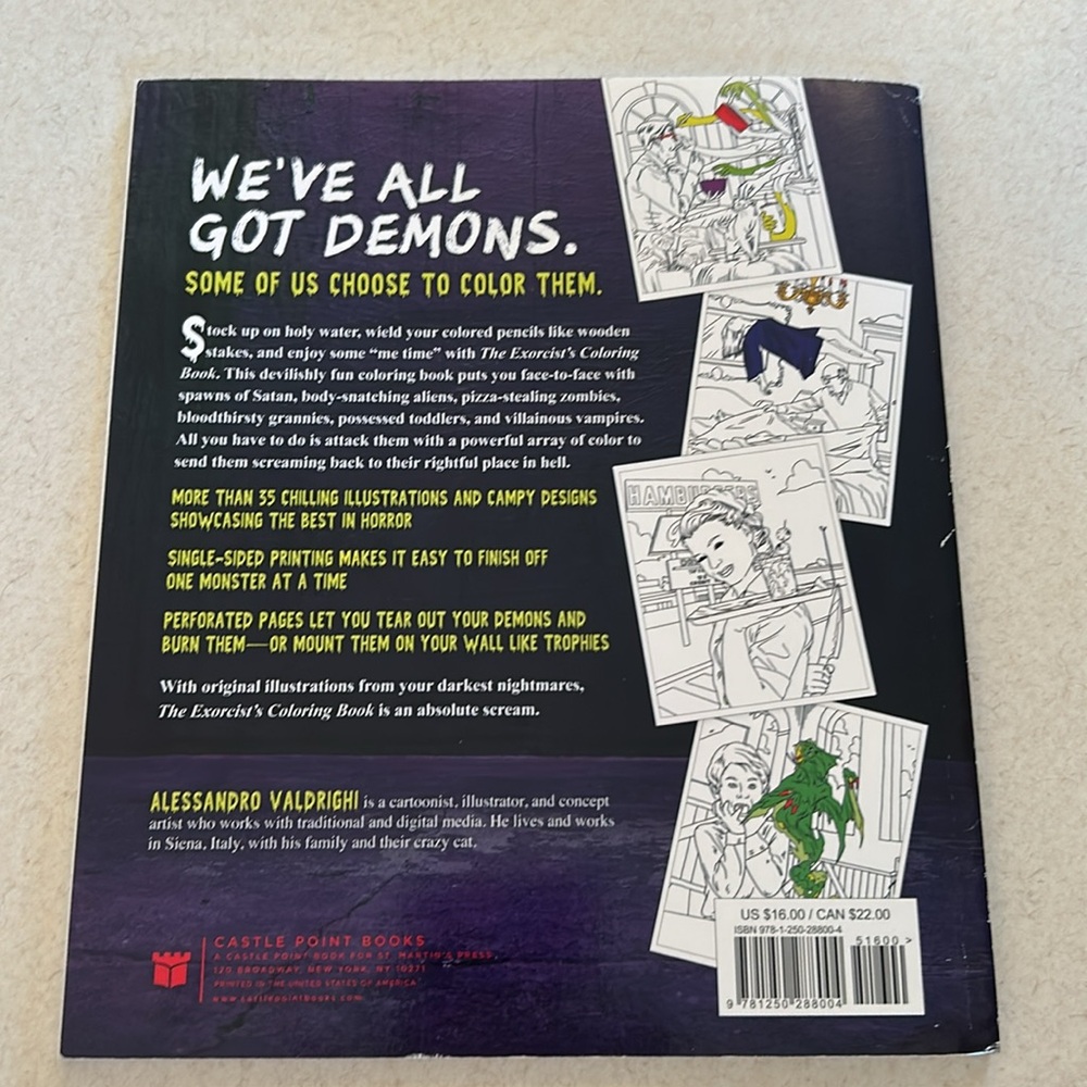 The Exorcist's Coloring Book NWOT Great gift!  🎁 - Picture 2 of 15